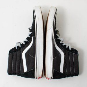 Vans Sk8-Hi Classic High Top Black Suede Skate Tennis Shoes Sneaker - Men 10.5